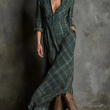 Livia | Long Dress Checkered Pattern