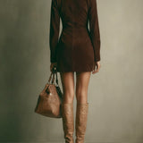 Harper | Suede Zip Mini Dress