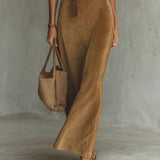 Aurelia | Belted Suede Dress