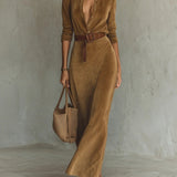 Aurelia | Belted Suede Dress