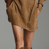 Florence | Suede Turtleneck Mini Dress