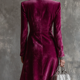 Victoria | Velvet Blazer Dress
