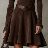 Meredith | Vintage Suede Mini Dress