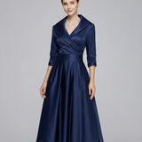 A-Line Dress – Stylish Lapel Design for Summer Outings