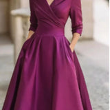 A-Line Dress – Stylish Lapel Design for Summer Outings