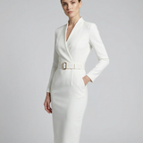 Autumn Elegance Midi Dress – Flattering Waist Design for Sophisticated Occasions