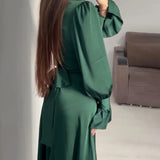 ItalianFrost - Satin Maxi Dress