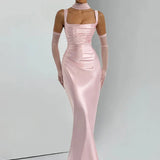 Backless Maxi Dress – Elegant Halter Design for Summer Nights