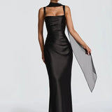Backless Maxi Dress – Elegant Halter Design for Summer Nights
