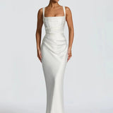 Backless Maxi Dress – Elegant Halter Design for Summer Nights