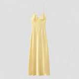 Backless Maxi Dress – Elegant Satin Evening Gown for Formal Events