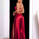 Alessia™ | Satin Maxi Dress