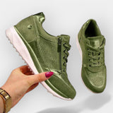Anatomiska sneakers med dragkedja