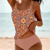 Bohemian Mandala Print Tankini Set for Women