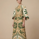 Bohemian Midi Dress – Chic High Waist Design for Summer Office Wear