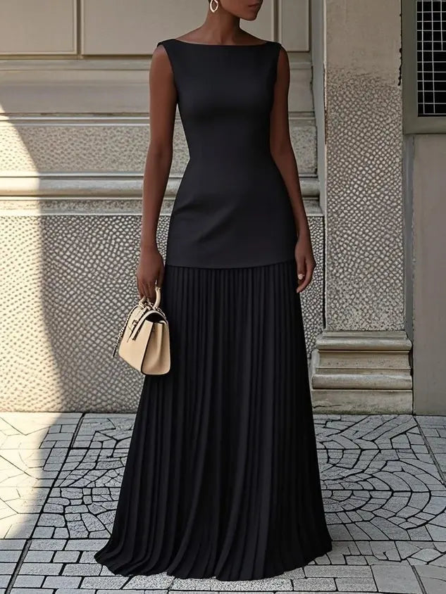 Boho Chic Maxi Dress – Elegant Pleated Design for Summer Events