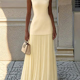 Boho Chic Maxi Dress – Elegant Pleated Design for Summer Events
