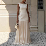 Boho Chic Maxi Dress – Elegant Pleated Design for Summer Events