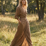 Boho V Neck Maxi Dress – Elegant Draped Design for Summer Parties