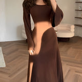 Aiah - Elegant Knitted Maxi Dress