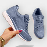 Anatomiska sneakers med dragkedja