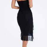 Lorienne ™ | Boat-neck ruffle sheath dress