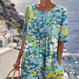 Elena | Loose and Lightweight Floral Midi Dress