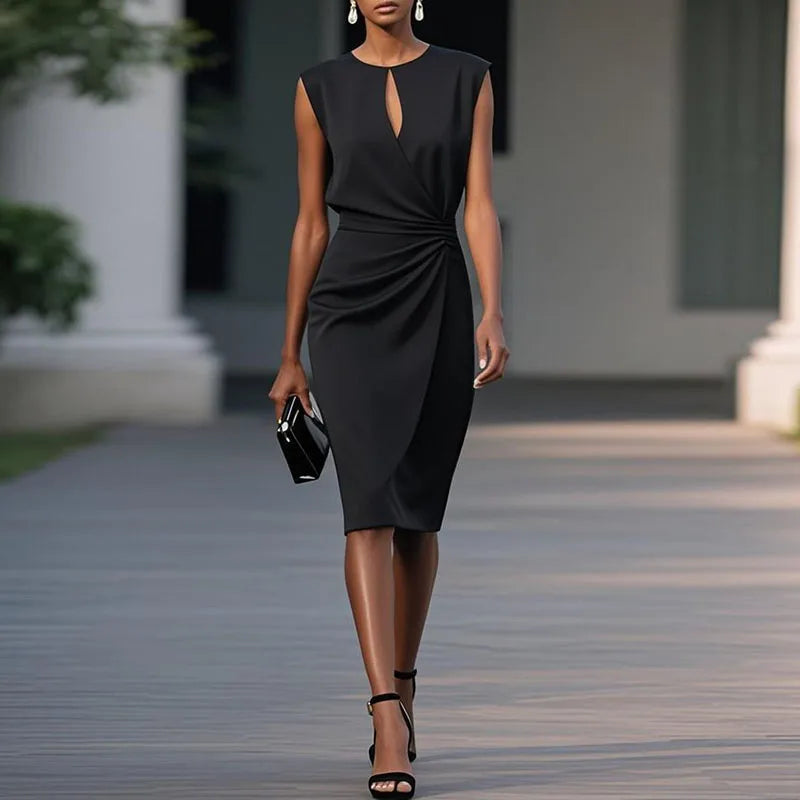 Elegant Retro Dress – Stylish Sleeveless High Waist for Summer Parties