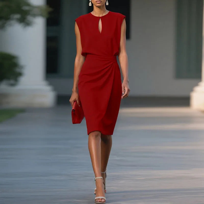 Elegant Retro Dress – Stylish Sleeveless High Waist for Summer Parties