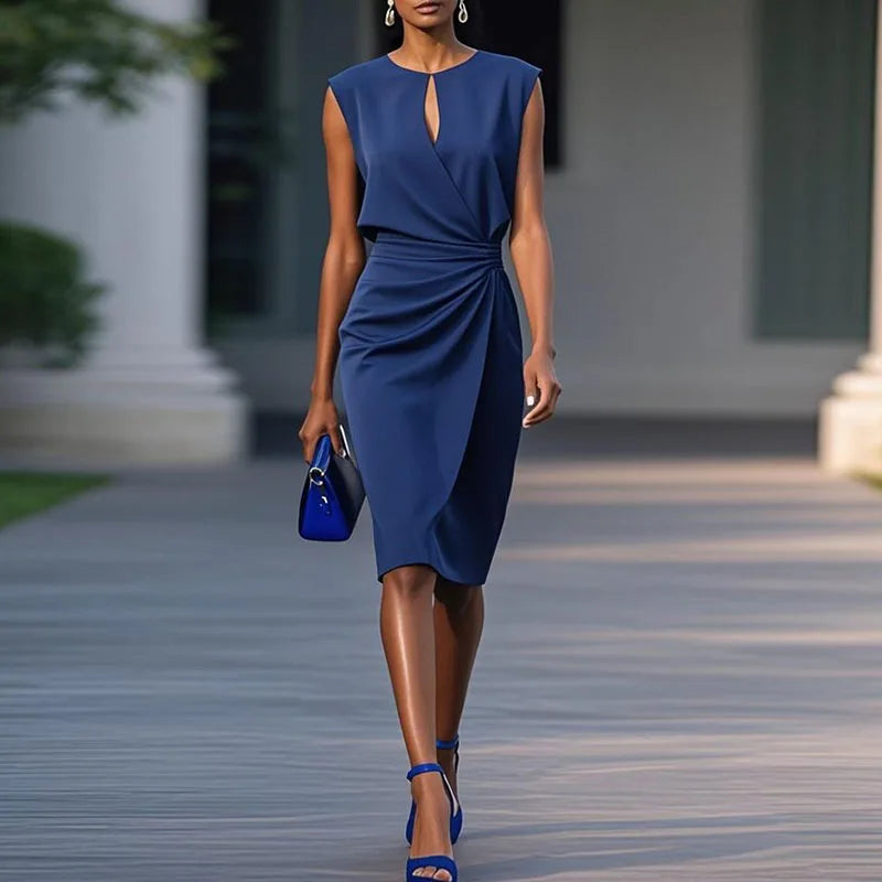Elegant Retro Dress – Stylish Sleeveless High Waist for Summer Parties