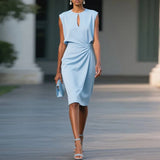 Elegant Retro Dress – Stylish Sleeveless High Waist for Summer Parties