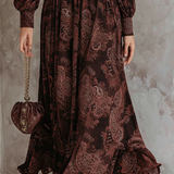 Marlene | Paisley Zip-Neck Midi Dress