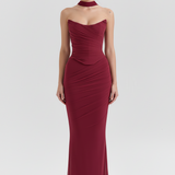 SERAPHINA - MESH CORSET MIDI DRESS