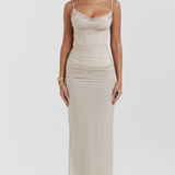 AURELIA - LACE MESH MAXI DRESS