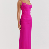 AURELIA - LACE MESH MAXI DRESS