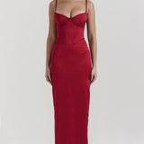 RUBINA - Satin Maxi Dress