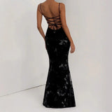 Floral Evening Dress – Elegant Backless Design for Wedding Guest or Special Occasions