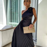 Lizbeth - Flower Shoulder Maxi Dress