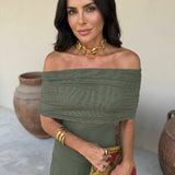 Callie - One Shoulder Mesh Maxi Dress
