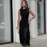Loraine | Long dress with fringe
