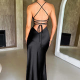 Natalie - Satin Maxi Dress