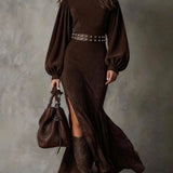 Harriet | Vintage Lantern-Sleeve Midi Dress