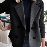 Olivia – Double-Breasted Knit Blazer