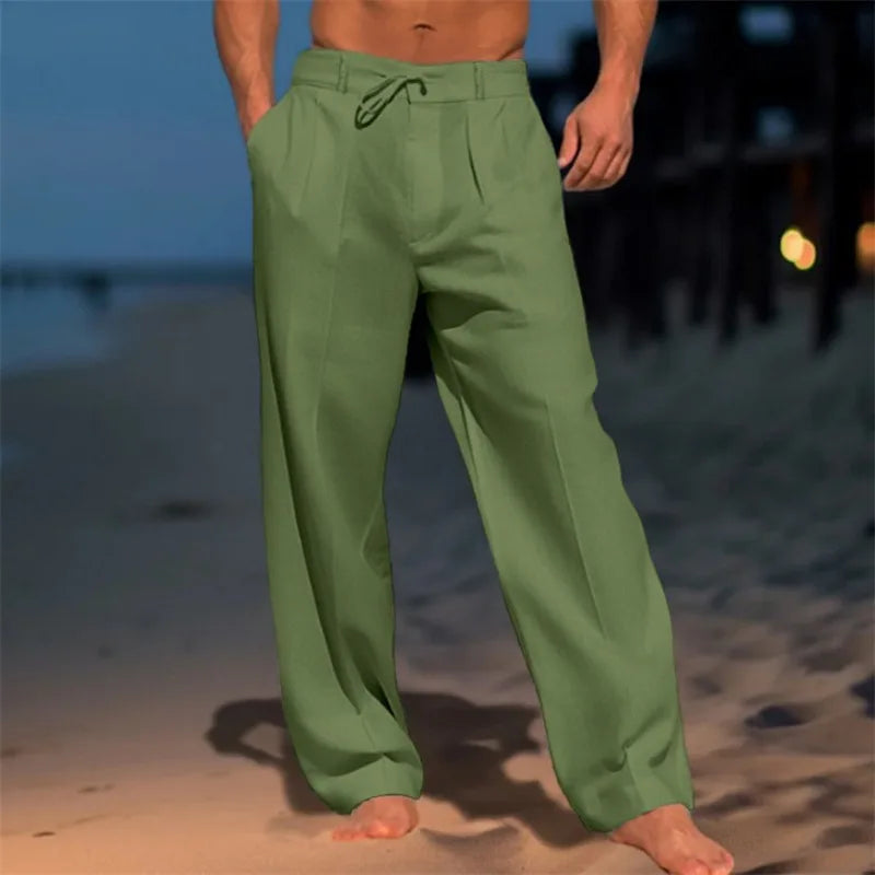 Luxe Linen Men's Pants – Breathable Casual Summer Style
