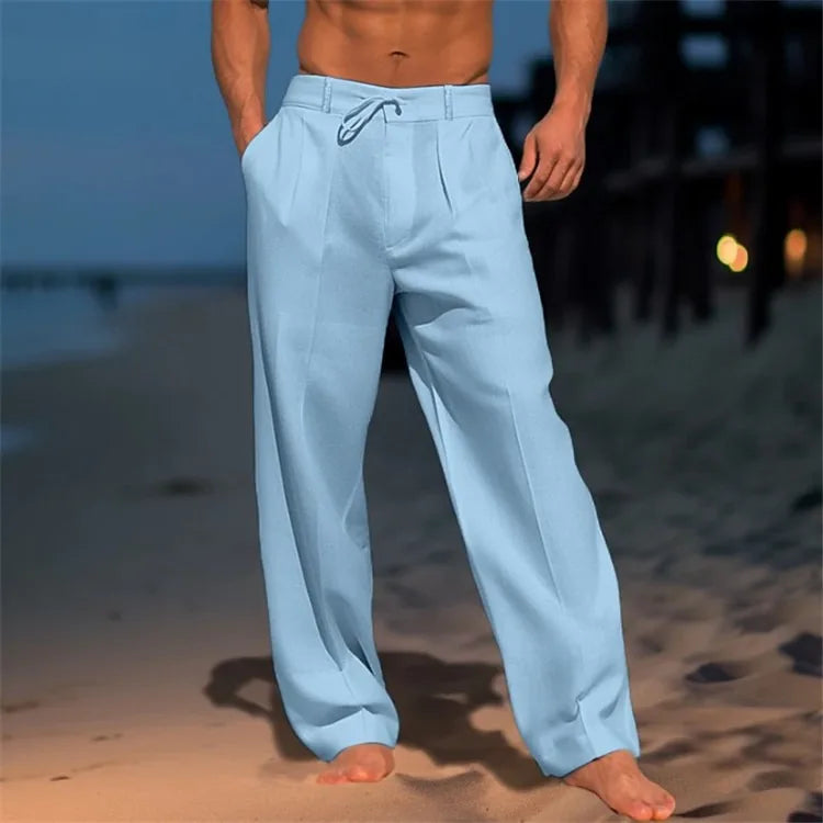 Luxe Linen Men's Pants – Breathable Casual Summer Style