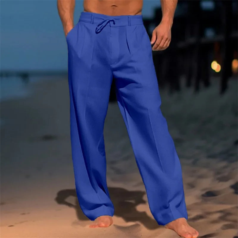 Luxe Linen Men's Pants – Breathable Casual Summer Style