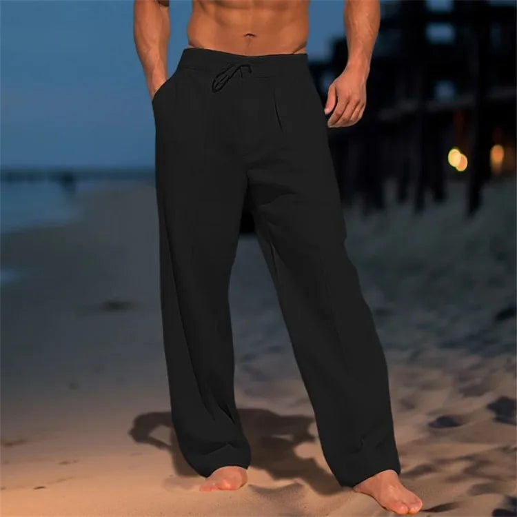 Luxe Linen Men's Pants – Breathable Casual Summer Style
