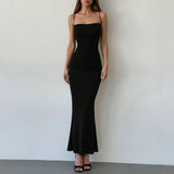 Maxi Dress – Elegant Spaghetti Strap Summer Wedding Guest Outfit