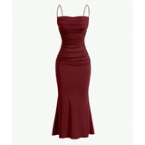 Maxi Dress – Elegant Spaghetti Strap Summer Wedding Guest Outfit