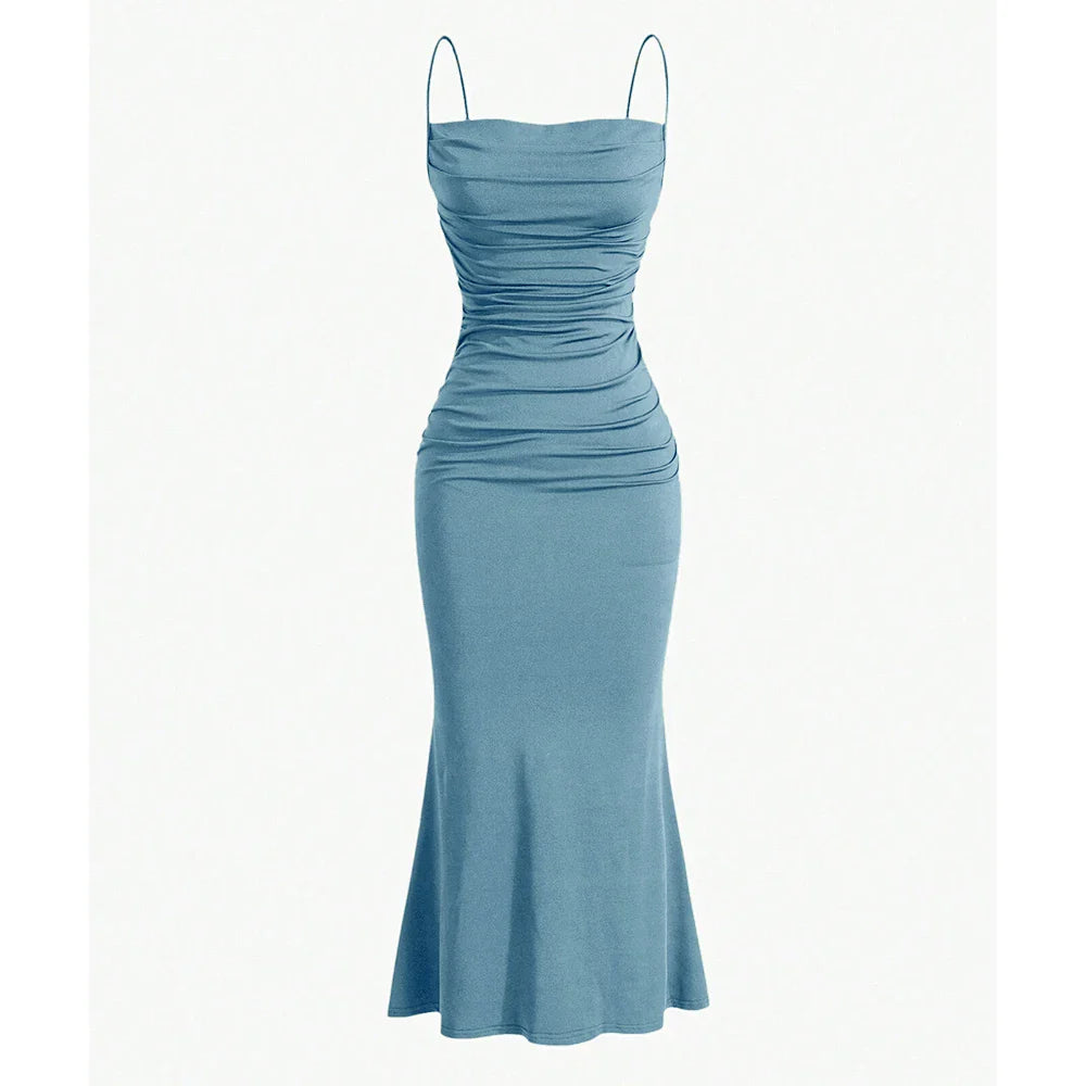 Maxi Dress – Elegant Spaghetti Strap Summer Wedding Guest Outfit